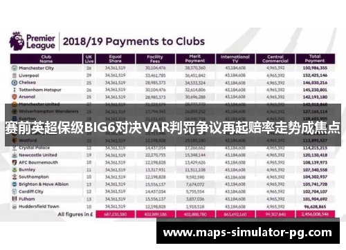 赛前英超保级BIG6对决VAR判罚争议再起赔率走势成焦点